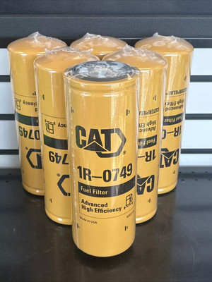 6 PACK of NEW GENUINE CAT OEM ~ 1R0749 FUEL FILTER ASSEMBLY ~ CATERPILLAR