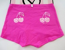 VICTORIA'S SECRET PINK Cotton Boyshort Panty VS Pink Cherry Butt Hits S SMALL