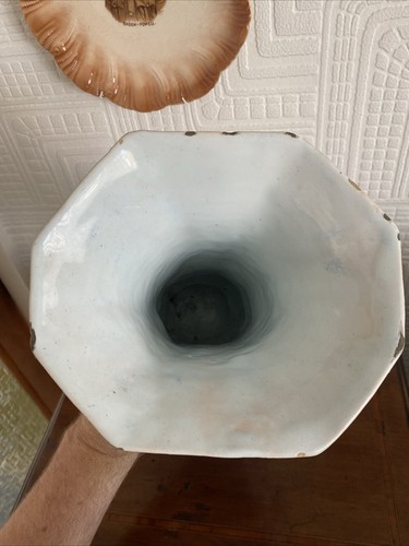 Insolito grande vaso Faience Delft francese del XVIII secolo - 32,5 cm - firmato alla base - Foto 17 di 21