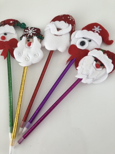 4x Xmas Christmas Santa Claus snowman Ball Pen Party Novelty Favor Favour Gift - Picture 8 of 11