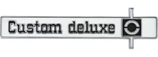 Trim Parts "Custom Deluxe" Dash Panel Emblem For 1975-1980 Chevy Pickup Trucks