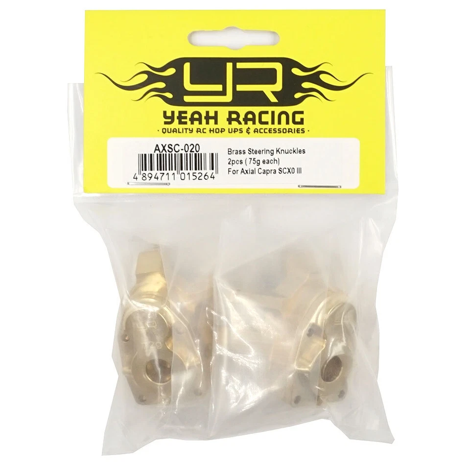 Yeah Racing AXSC-020 Brass Steering Knuckles (2pcs) : Axial Capra / SCX10 III - Image 2 of 2