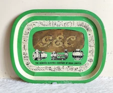 1960s Vintage G.E.C The General Electric Co Ltd Decorative Old Tin Tray TR139