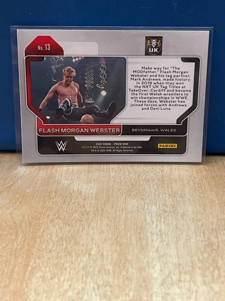 Flash Morgan Webster 2022 Panini Prizm WWE #13 NXT UK Wrestling Card - Image 2 of 2