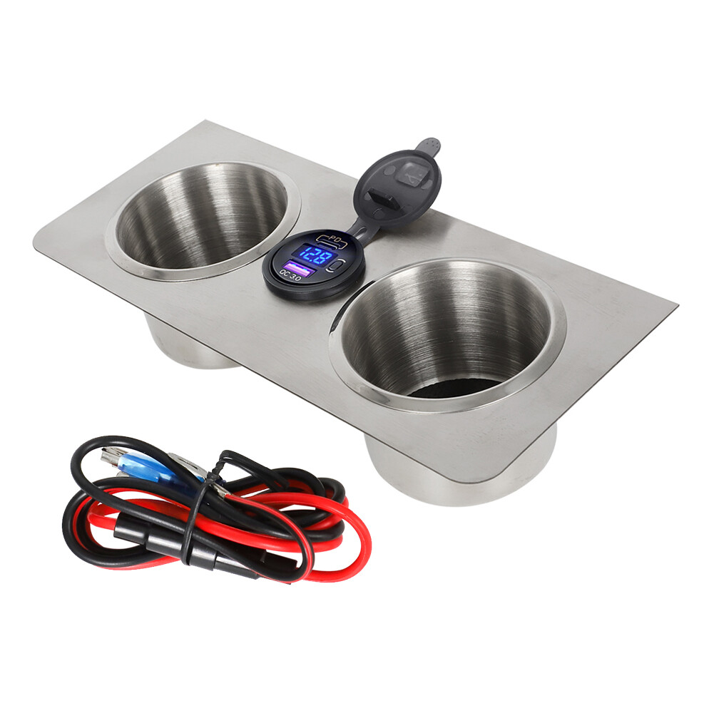 For 1967-1980 Chevy GMC Blazer C10 K5 Truck Center Console Cup Holder & USB Trim