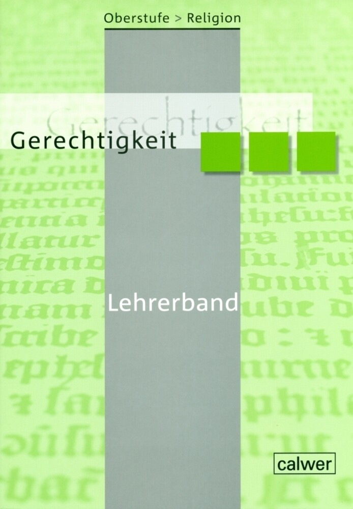 Thumbnail - Oberstufe Religion - Gerechtigkeit | Lehrerband | Veit J Dieterich |