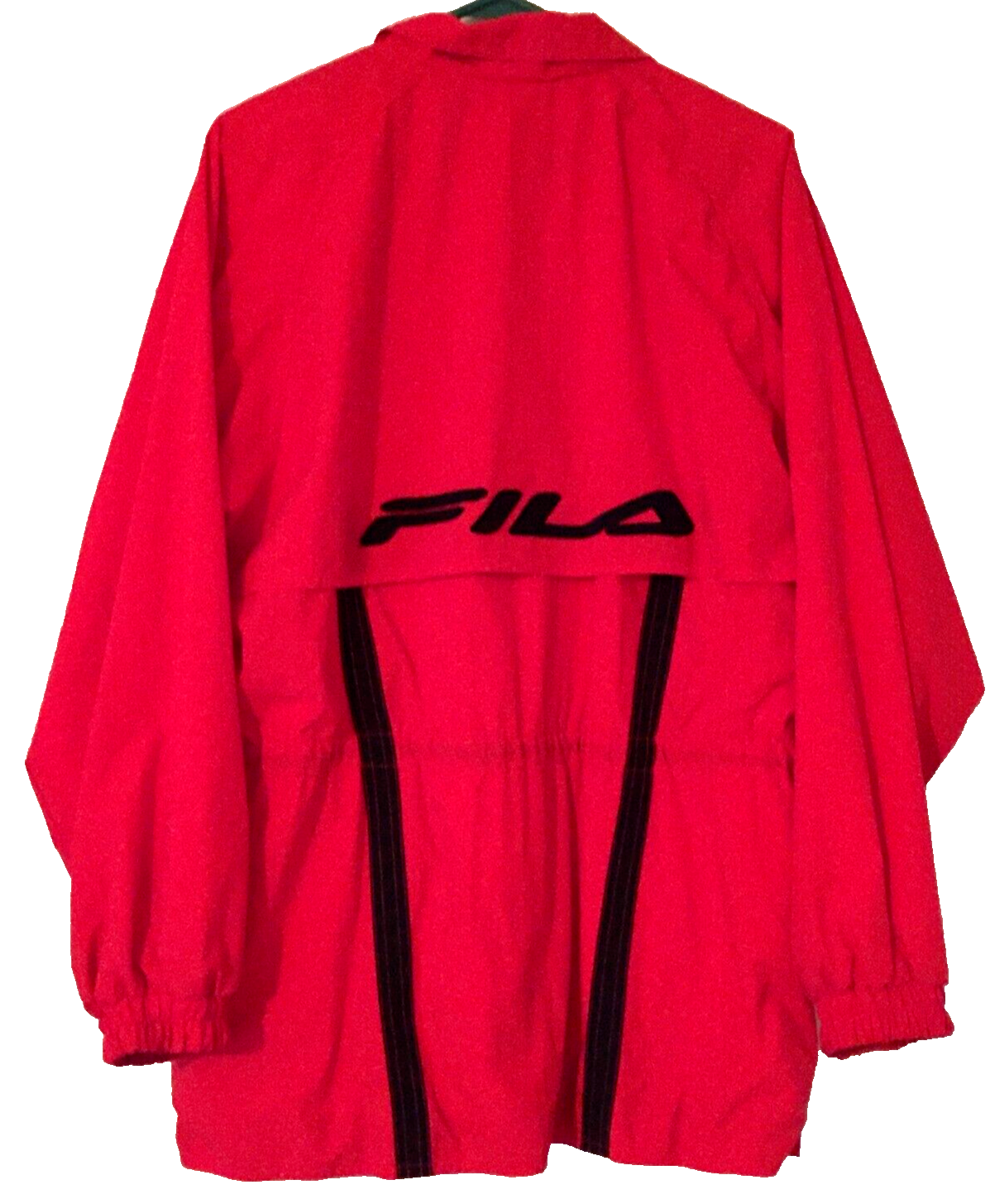 Giacca vento Fila donna taglia M 1 2 zip tasche coulisse rossa