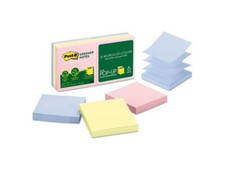 Greener Pop-Up Notes, 3 X 3, Assorted Helsinki Colors, 100-Sheet, 6/pack