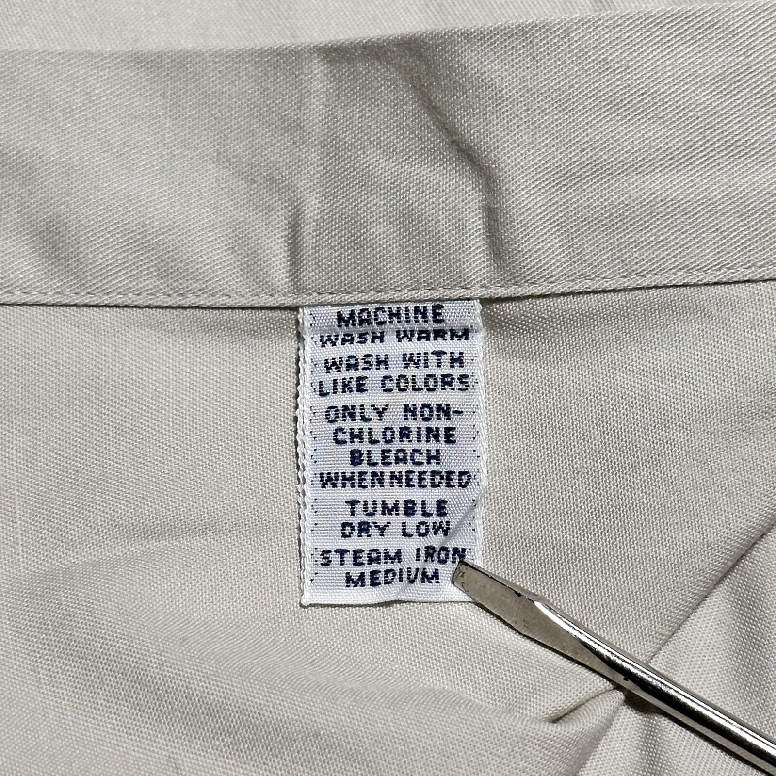 Ralph Lauren Solid Light Beige Button Down Cotton… - image 9