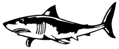 Great White Shark Decal Scuba Diver Dive Car Sticker FREE SHIPPING