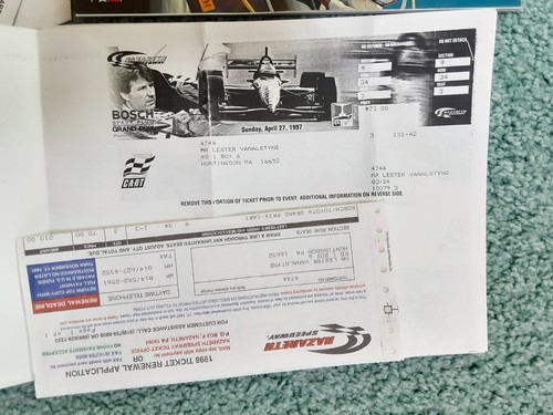 1997 Bosch Spark Plug Gran Prix Race Program Ephemera Lot CD Nice! 1 Day Ship!👍 - Picture 6 of 8