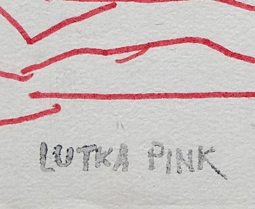 Lutka Pink - Drawing Original - Felt - Beach 20 - Picture 2 of 2