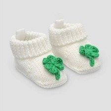 Just one you Carter's Shamrock Knitted slippers. Newborn. New.
