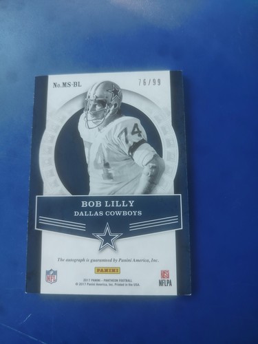 2017 Panini Pantheon - Milestone Scripts #MS-BL Bob Lilly /99 (AU) - Foto 4 di 4