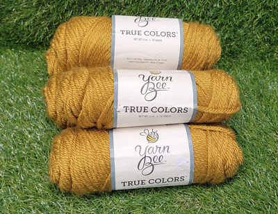 Vintage Yarn Bee True Colors Amber Glow Yarn  76 yards each dye Lot of 5