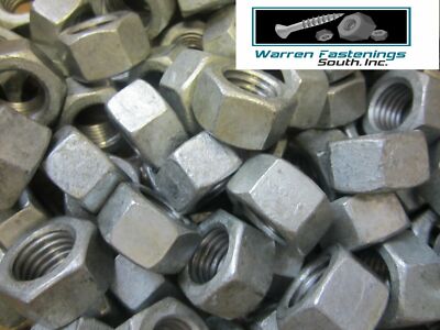 3/4-10 Hex Nuts Hot Dipped Galvanized 50 Pieces