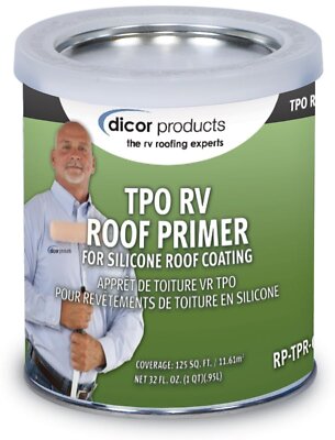Dicor RP-TPR-Q TPO Roof Primer - 1 Quart | Adhesion Promoter for Silicone