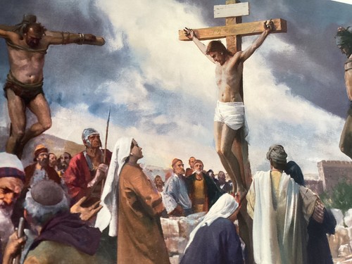 LDS Media Art Mormon 8.5x11in Jesus Christ Crucifixion Matthew Mark Luke John - Picture 2 of 3