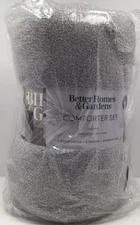 Better Homes & Gardens King Comforter Set Cozy Knit Soft Silver
