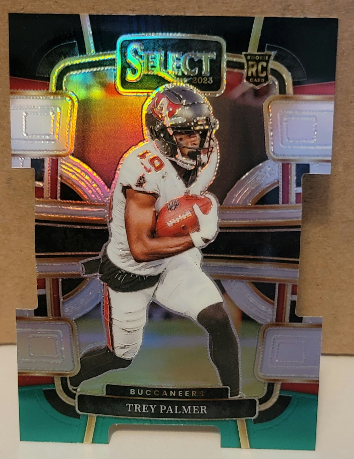 2023 Panini Select - Trey Palmer RC - #94 Black & Green Die-Cut Prizm Buccaneer