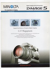 Minolta DiMAGE 5 2001 Camera Brochure In English
