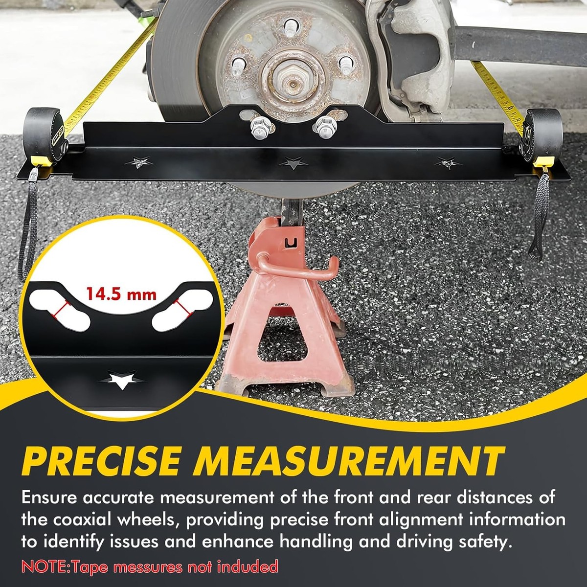 Générique Wheel Alignment Tool, Heavy Duty Toe Plates, Wheels