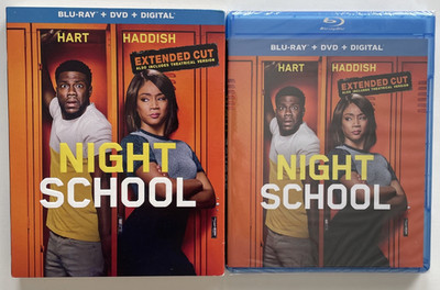 Night School Blu-ray Kevin Hart Tiffany Haddish w/ Slipcover Factory  Sealed