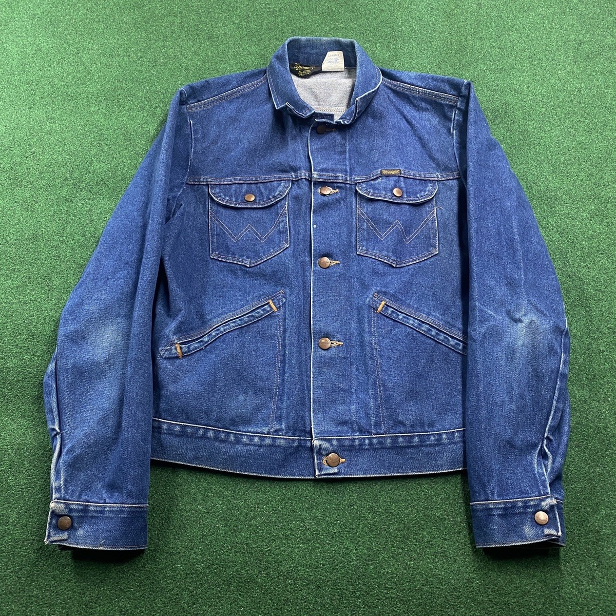 BIGSIZE SIZE44 70s〜 USA製 denim jacket Vintage 70S Trucker Jacket Mens 44 Blue Denim Dark Wash Western