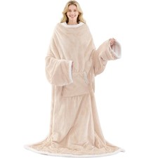 Wearable Electric Blanket with Foot Pocket and Sleeves, Heating Throw Blanket...