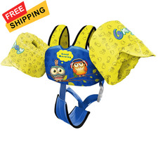 Chriffer Kids Swim Vest for 30-55 Pounds Boys and Girls, Toddler Yellow Blue