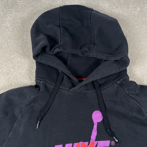 Nike Air Jordan Hoodie Pullover Siebdruck Ärmel schwarz Etikett Large Sweatshirt - Bild 5 von 17