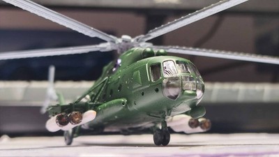 3Dprinted 1/144 scale Russian Mi-8 AMTSH Mod Kit unpainted model