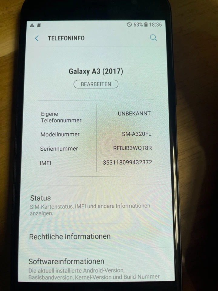 Samsung Galaxy A3 (2017) SM-A5100 - 16GB - Schwarz (Ohne Simlock) WIE NEU!! - Bild 2 von 3