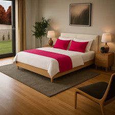 Plush Velvet Bed Runner ,Throw Bed Scarf Double Sided Handmade in the UK.