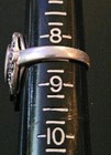 925 NF Stamped: Vintage; Mother Of Pearl Marcasite Sterling Silver sz 8.25 Ring — photo 2