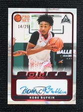 2021-22 Leaf Pro Set Power Base Red Spectrum Foil 14/25 Kobe Bufkin Auto 0t1