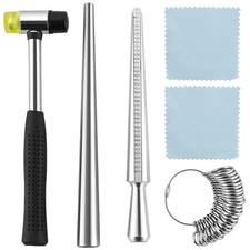 Ring Mandrel Sizer Tool Metal Mandrel Finger Sizing Measuring Stick Ring Size