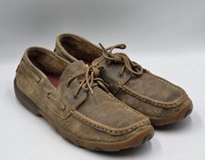 Twisted X WDM0003 Boat Shoe Driving Moc Brown Bomber Women s 8.5M Leather