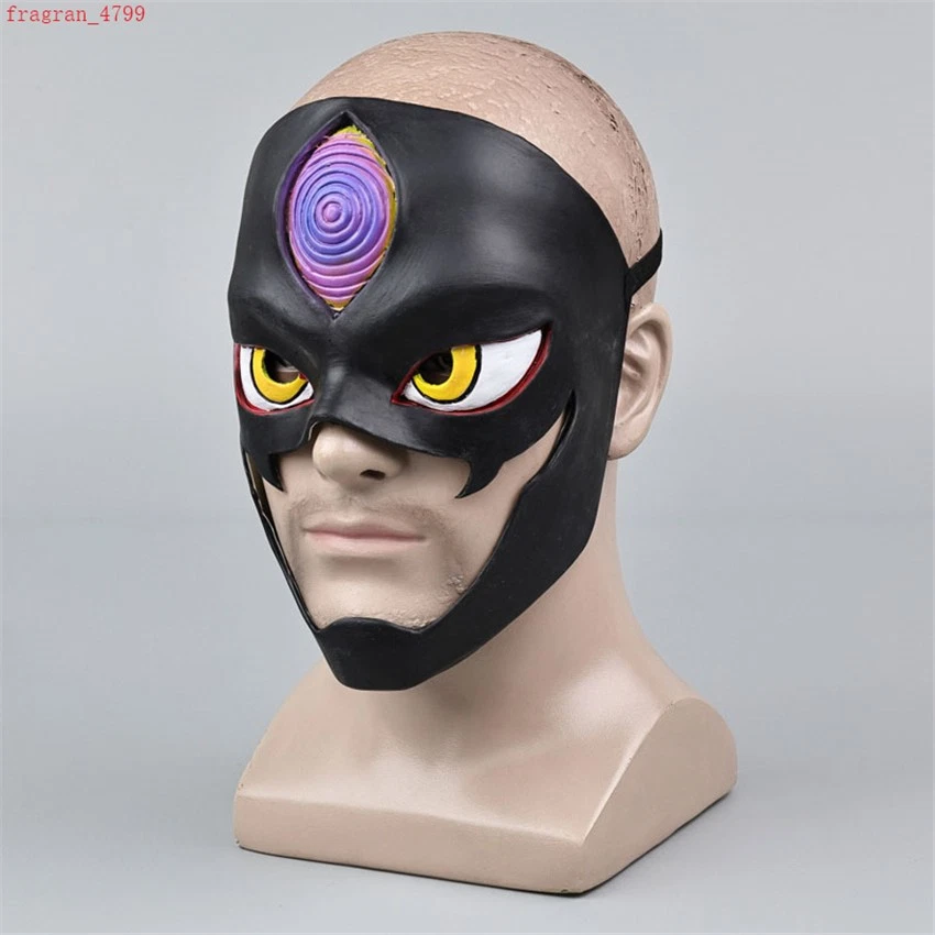 Anime Dandadan Enjoji Jin Evil Eye Mask Halloween Cosplay Props Latex Headgear - Image 3 of 4