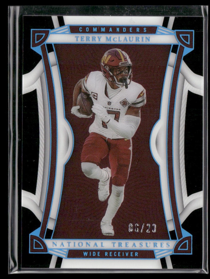 2022 Panini National Treasures #61 Terry McLaurin Midnight #/20