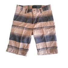 Children's Place Boys Pink Navy Striped Adjustable Waist Preppy Chino Shorts 8