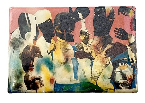 The Blues, 1974 by Romare Bearden Art Pinback Button Badge Pin