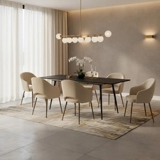 Wooden Extendable Dining Table 120cm- 160cm Black