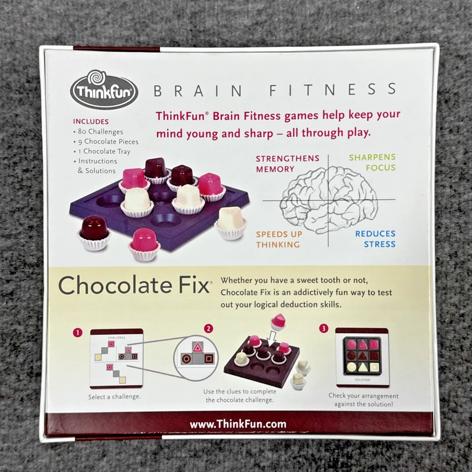 2013 Think Fun Chocolate Fix Sudoku-Style Logic Game Brain Fitness - Excellent - Image 2 of 4