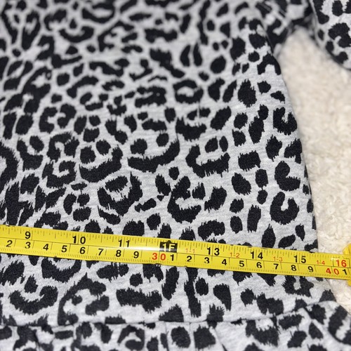 J. CREW Crewcuts fleece drop-waist Sweatshirt Dress8 Gray Black Camouflage print - Picture 4 of 8
