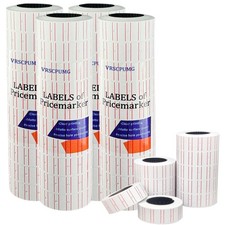 PVC 40 Rolls 22000CT Price Gun Labels, Price Gun Stickers for CN-979, MX-5500...