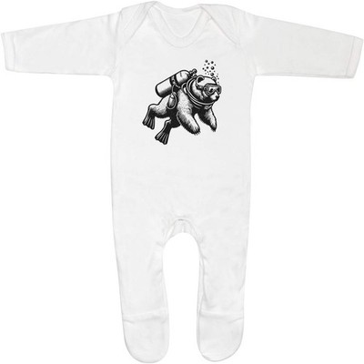 Baby Strampler Jumpsuits / Schlafanzüge ''Scuba Diving Bear'' (SS048787)