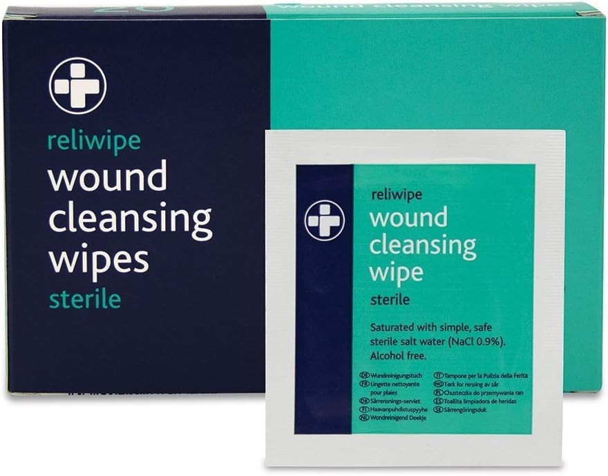 Sterile Saline Cleansing Wipes - Pack of 5, 100 Total Wipes — image 2