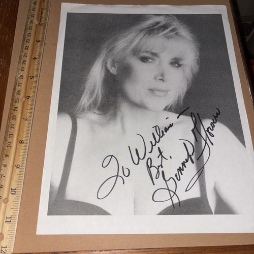 VTG Gennifer Flowers Signed 8x10 Paper Photo / Model & Actress Singer