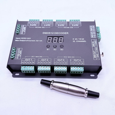 32 Channel 96A RGBW DMX 512 LED Decoder Controller DMX Dimmer DC5-24V RGBW 
